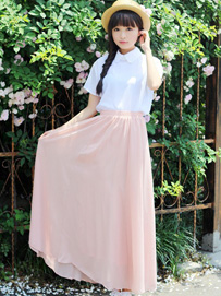 半身长裙搭配什么上衣