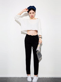 直筒裤搭配什么上衣