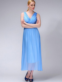 品牌女装雪纺连衣长裙搭配