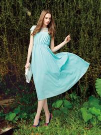 品牌女装雪纺连衣长裙搭配