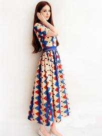 雪纺长裙风格-复古