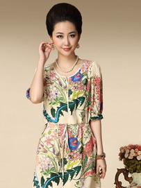 春夏真丝连衣裙搭配示范二