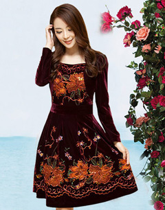 秋冬品牌连衣裙搭配示范二